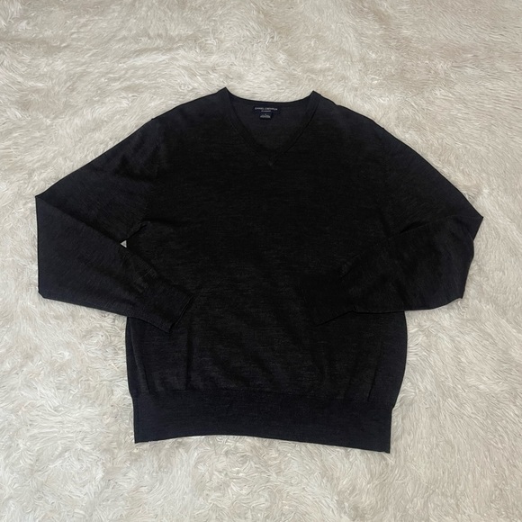 Daniel Cremieux Other - Daniel Cremieux Wool/Cashmere Blend Black V-Neck Long Sleeve Sweater Size Lg